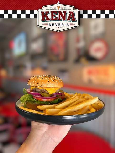 Burger con papas de Kena